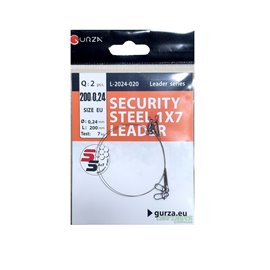 Поводок Gurza SECURITY STEEL 7x7 LEADER 25 см 0,45 мм 2 шт