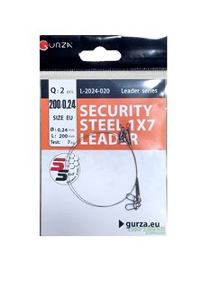 Поводок Gurza SECURITY STEEL 7x7 LEADER 25 см 0,45 мм 2 шт