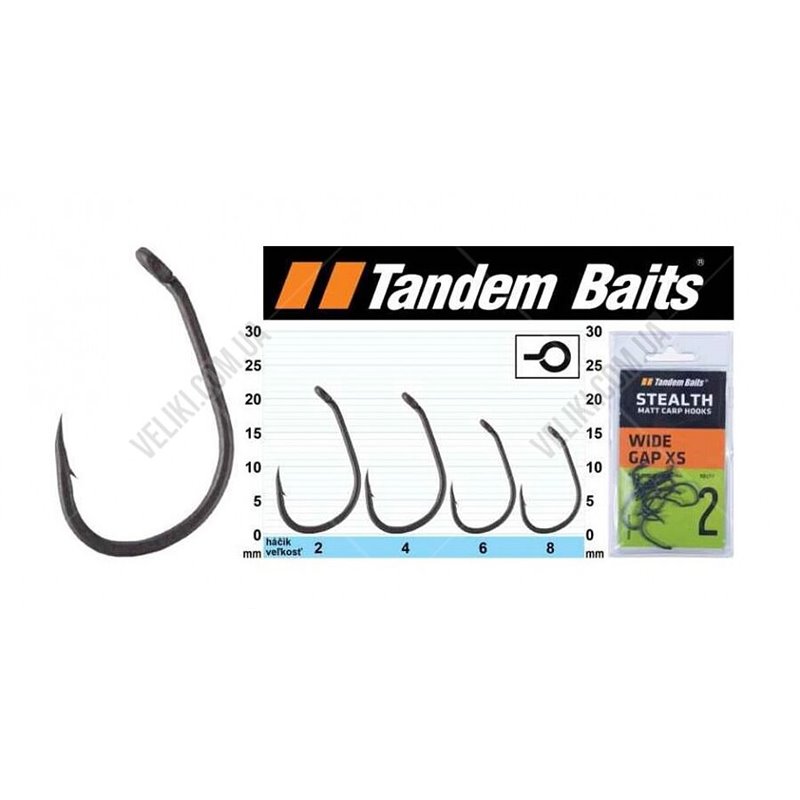 Крючки Tandem Baits Stealth Hooks Wide Gap XS №4