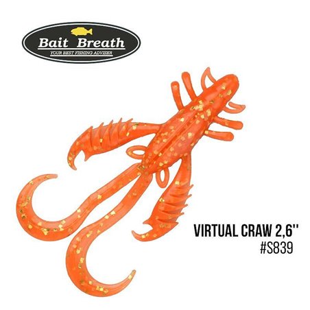 Рак Bait Breath Virtual Craw 2.6', 9 шт