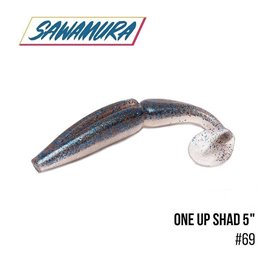 Виброхвост Sawamura One'Up Shad 5.0', 5 шт