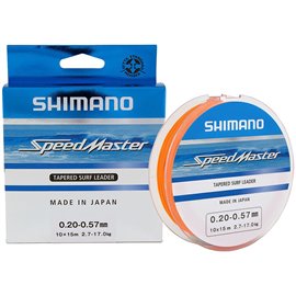 Шок-лидер Shimano Speedmaster Tapered Surf Leader 10X15 м 0,33-0,57 мм 7,2-17 кг