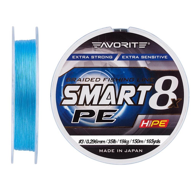 Шнур Favorite Smart PE 8x 150 м 3 0,296 мм 19 кг