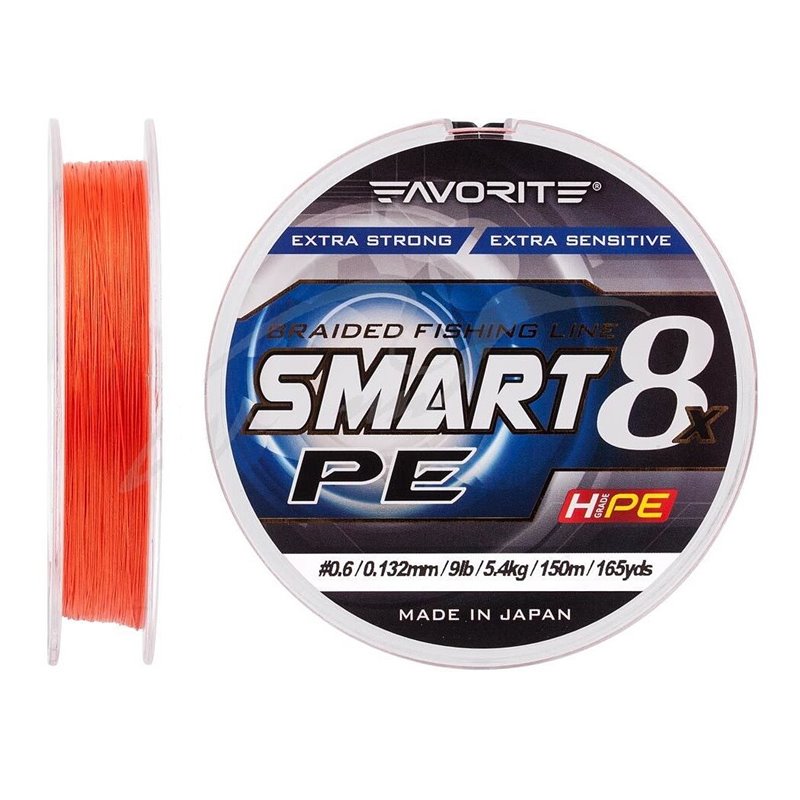 Шнур Favorite Smart PE 8x 150 м 0,6 0,132 мм 5,4 кг