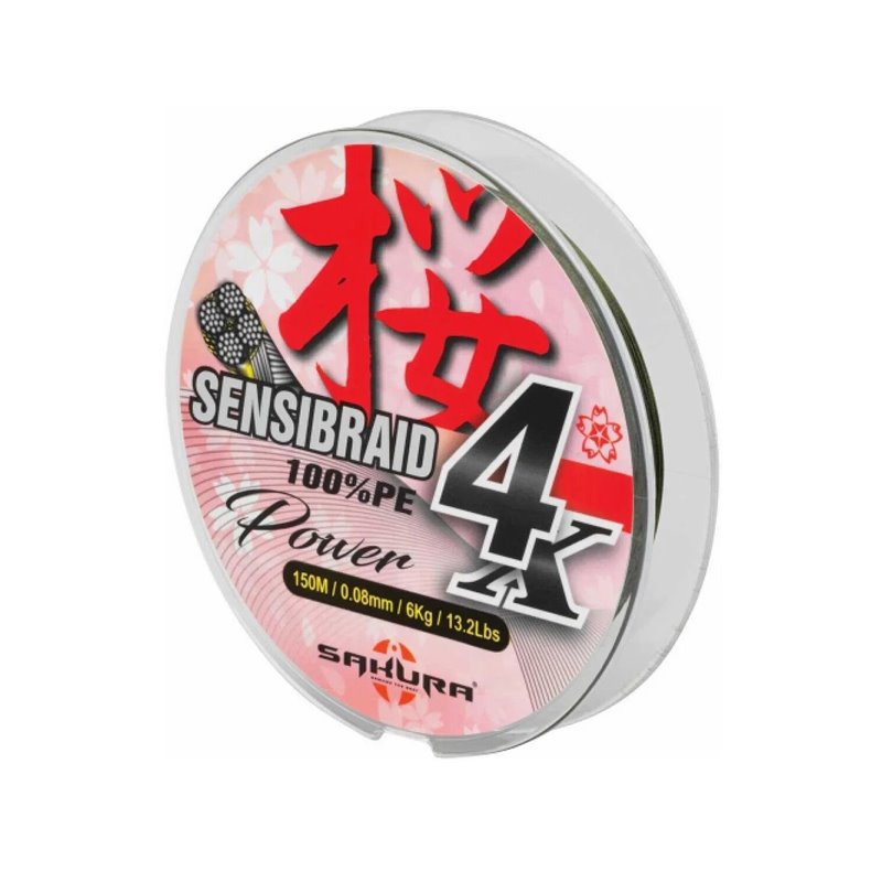 Шнур Sakura SENSIBRAID 4 150 м 0,14 мм 10 кг