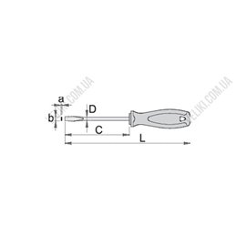 Отвертка Unior 605TBI 0.6X3.5X100