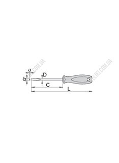 Отвертка Unior 605TBI 0.6X3.5X100