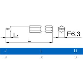 Ниппельная бита Unior Tools Speed 2.5