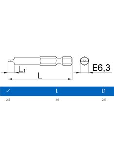 Ниппельная бита Unior Tools Speed 2.5