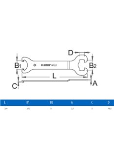 Ключ для каретки Unior Tools Old Types