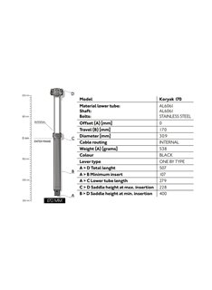 Дроппер PRO Koryak Internal 30.9/170 мм