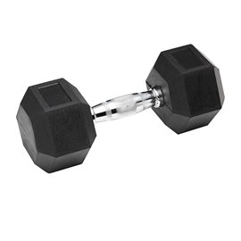 Гантель SPART Rubber Hexagon Dumbbell 65 кг