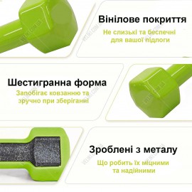 Гантели Newt Vinyl NE-VIN-1-5 2х1,5 кг