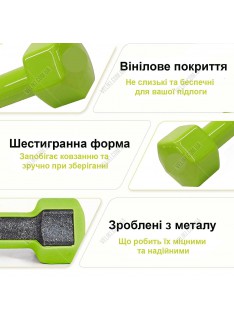 Гантели Newt Vinyl NE-VIN-1-5 2х1,5 кг