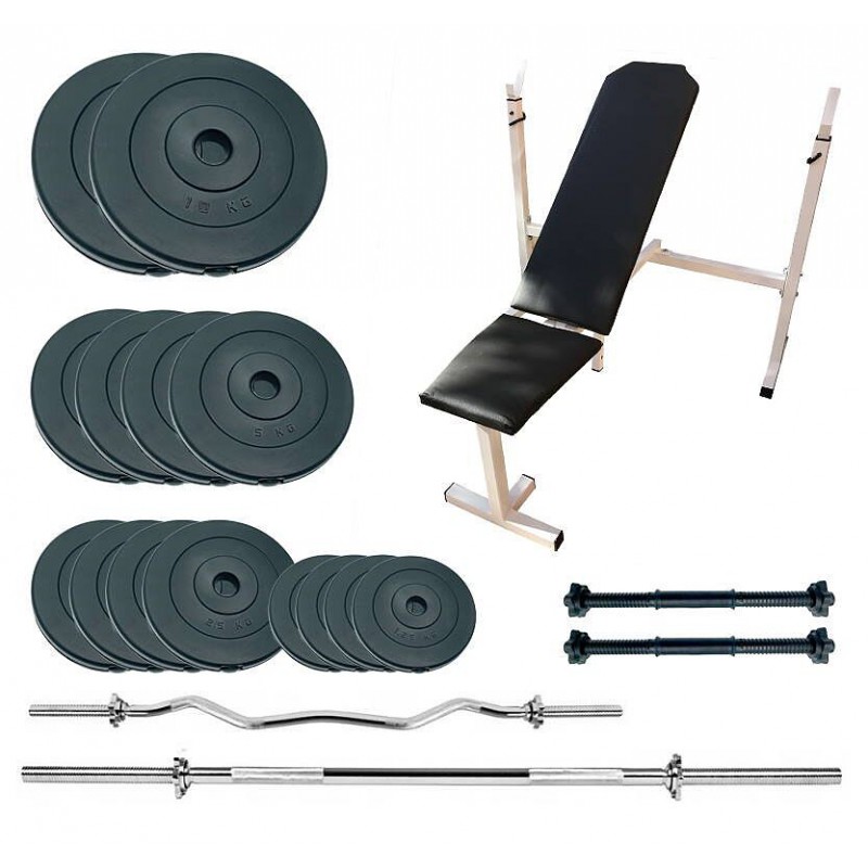 Скамья для жима Newt Gym Set Pro с набором весов 70 кг