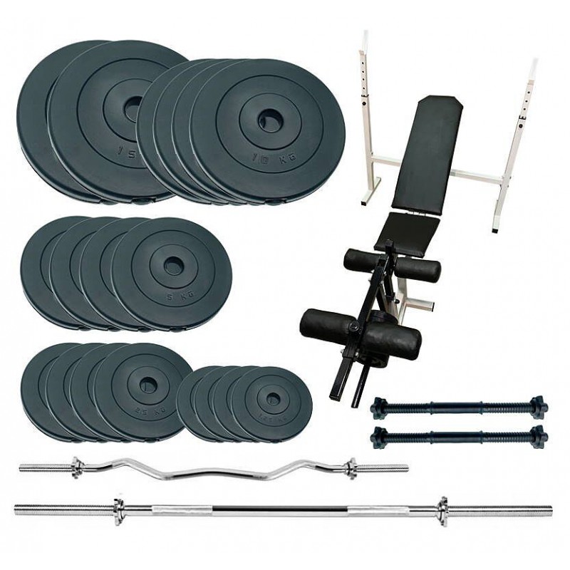 Скамья для жима Newt Gym Scott Plus Set Pro с набором весов 120 кг