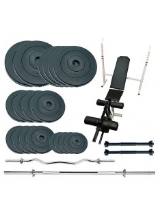 Скамья для жима Newt Gym Scott Plus Set Pro с набором весов 120 кг