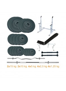 Скамья + стойки + штанги и гантели Newt ProGym Set 100 кг