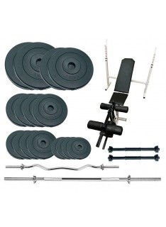 Скамья для жима Newt Gym Scott Plus Set Pro с набором весов 100 кг