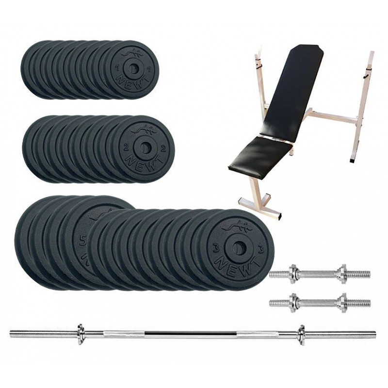 Скамья для жима Newt Gym Set-SKH Home с набором весов 79 кг