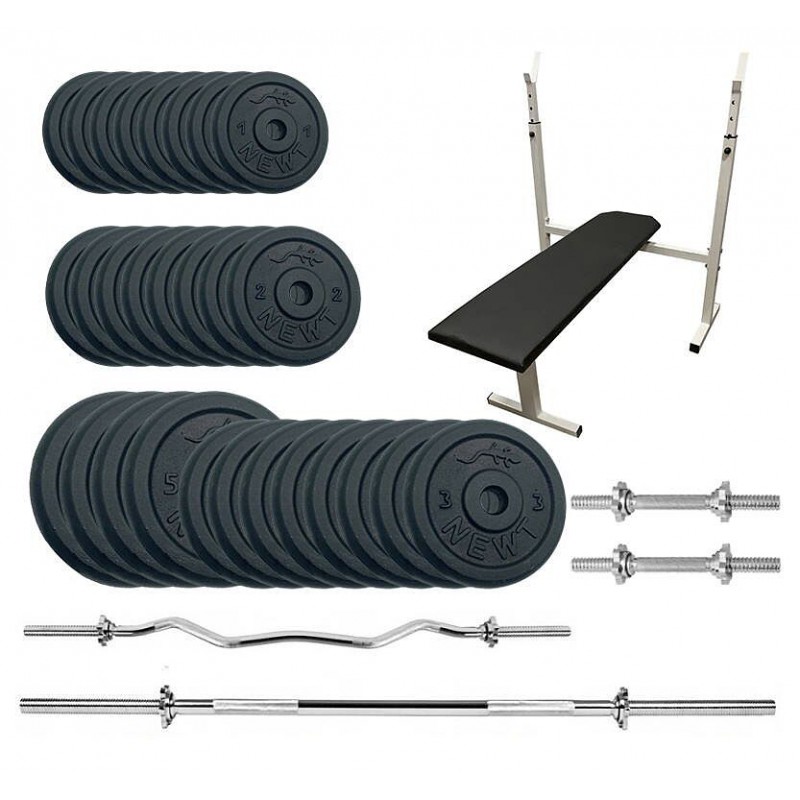 Скамья для жима Newt Gym Set-STHW Home с набором весов 84 кг