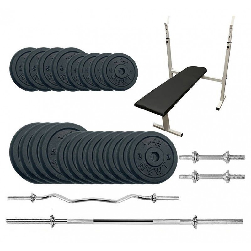 Скамья для жима Newt Gym Set-STHW Home с набором весов 72 кг