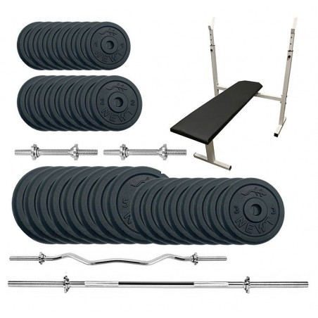 Скамья для жима Newt Gym Set-STHW Home с набором весов 104 кг