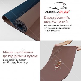 Коврик для йоги и фитнеса PowerPlay 4150 Premium TPE