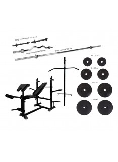 Скамья для жима WCG 0090 + Набор HARD штанга 98 КГ
