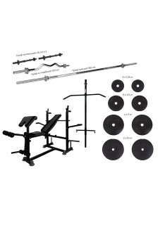 Скамья для жима WCG 0090 + Набор HARD штанга 80 КГ