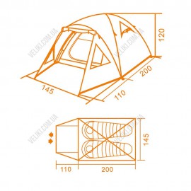 Палатка КЕМПИНГ Light 2 2