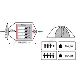 Палатка Tramp Lite Camp 4
