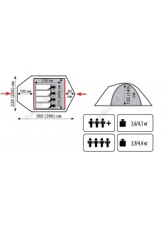 Палатка Tramp Lite Camp 4