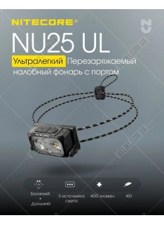 Фонарь Nitecore NU25 UL